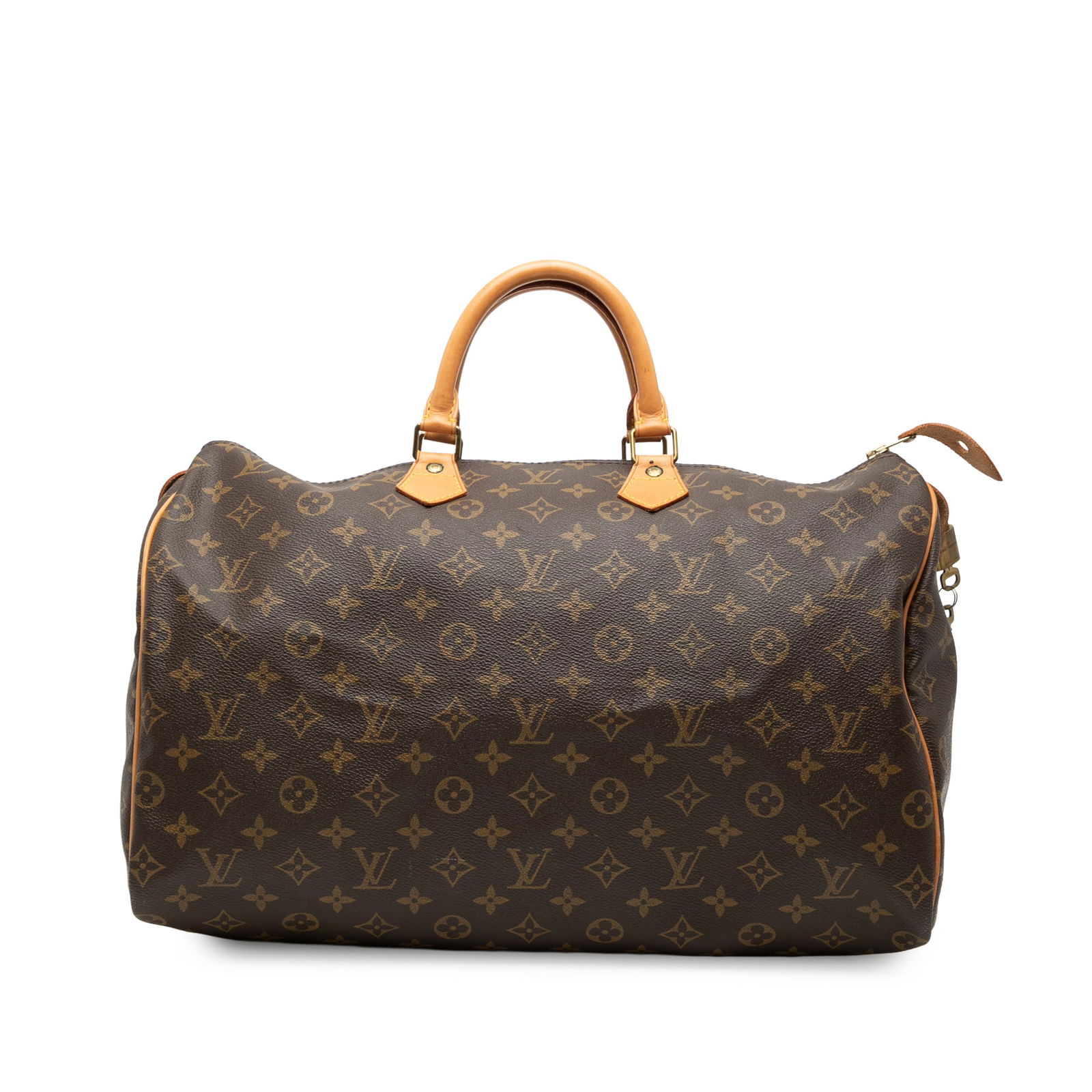 Louis Vuitton Speedy 40 Brown Monogram Canvas Bag with Leather Handles (1 of 8)