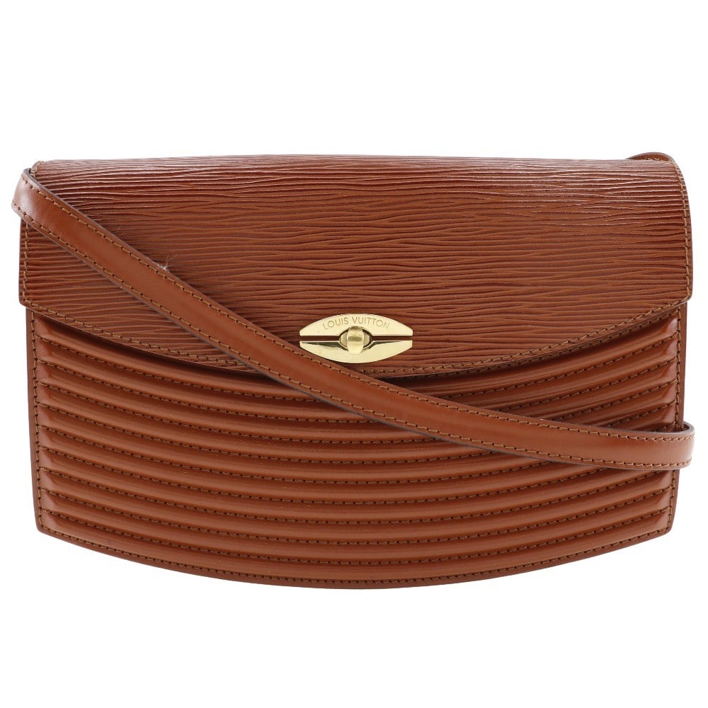 Louis Vuitton Prebourg Brown Leather Shoulder Bag 24cm: Louis Vuitton Prebourg Brown Leather Shoulder Bag 24cm This Louis Vuitton Prebourg shoulder bag is crafted from brown Epi leather, designed for women. It features a compact silhouette with dimensions