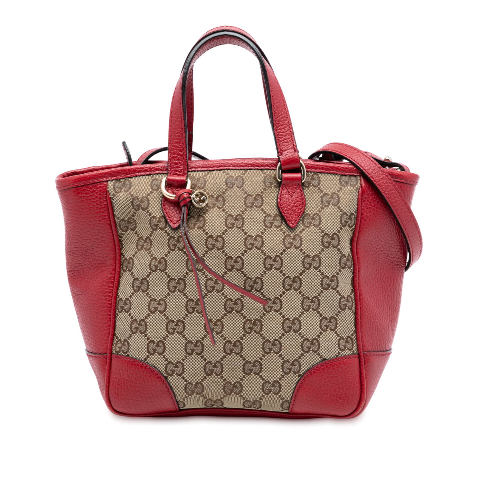 Gucci Bree Small GG Canvas Satchel Bag with Leather Trim (1 of 7)
