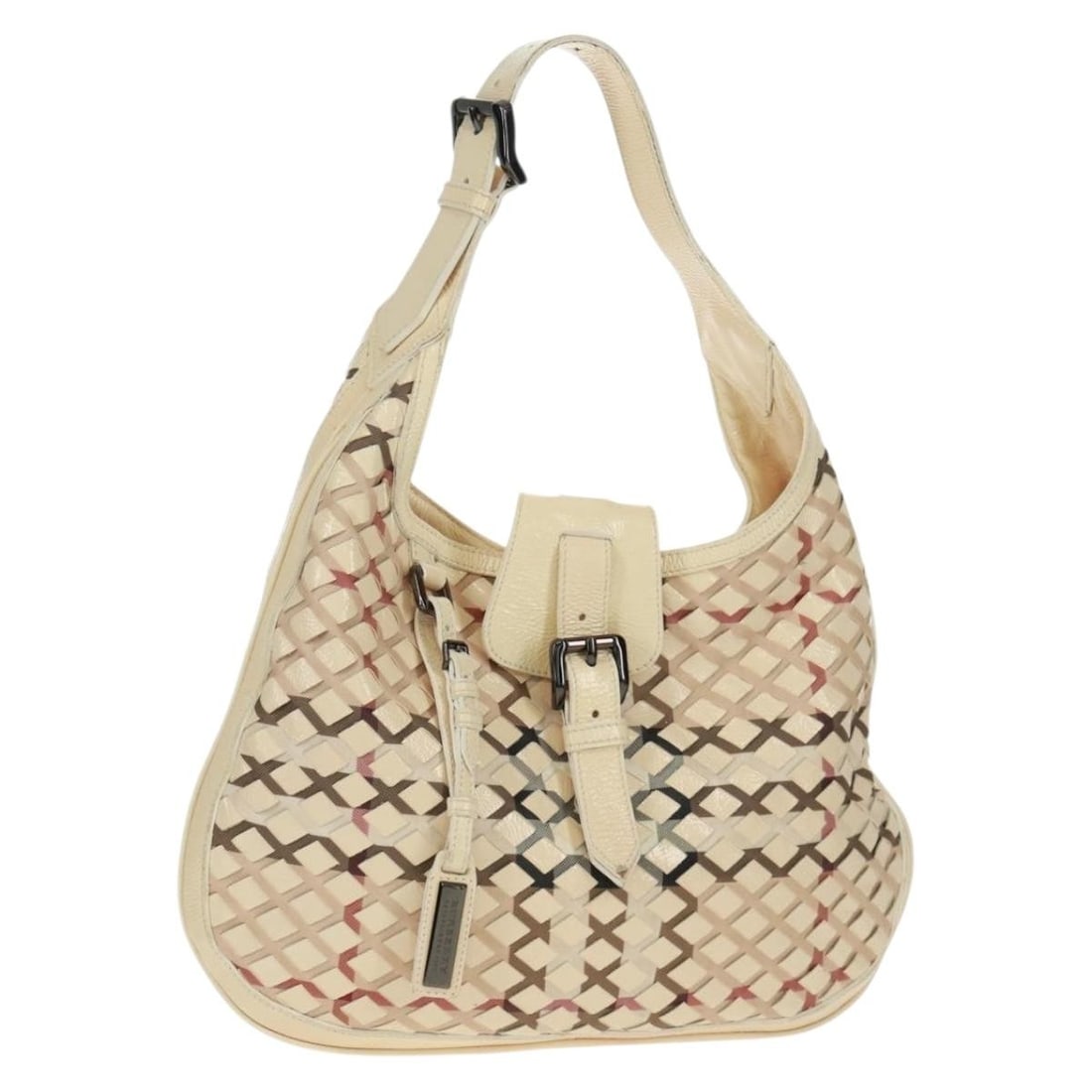 Beige PVC Burberry Nova Check Shoulder Bag with Dust Bag (1 of 18)