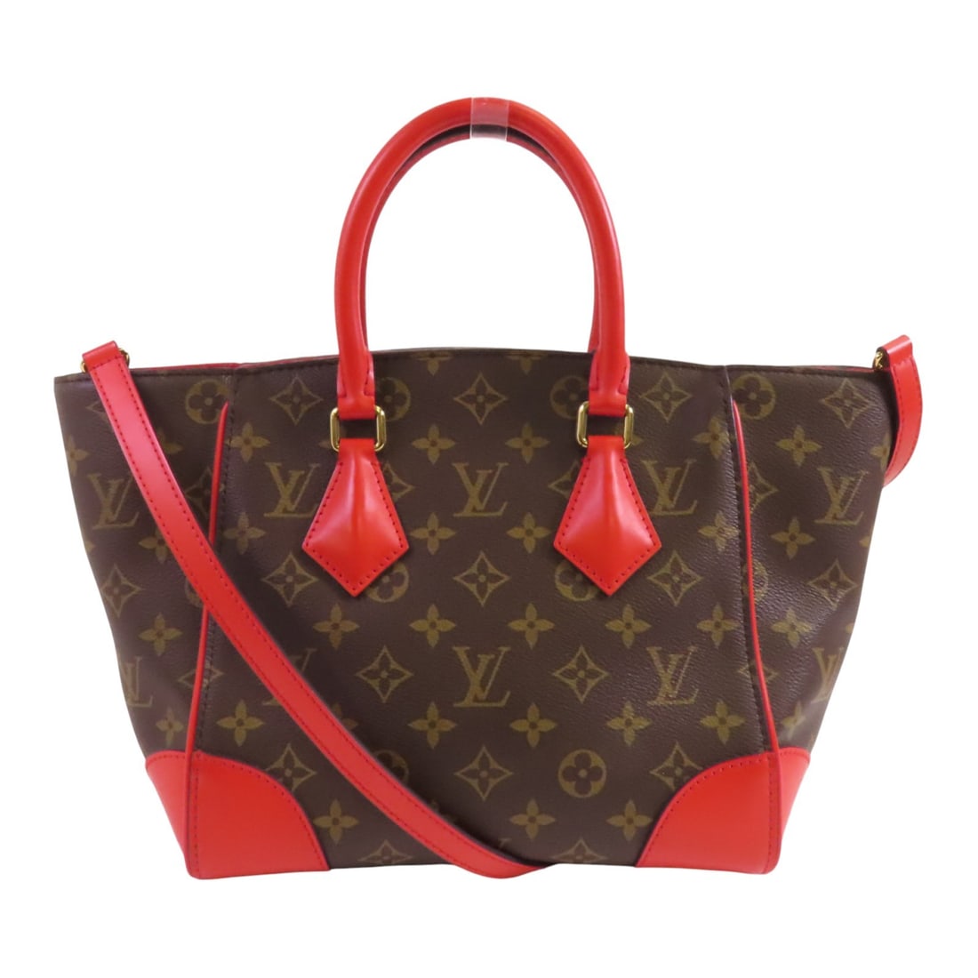 LOUIS VUITTON Pheuix PM Monogram Handbag 2way Shoulder Bag Brown Red GHW M41537: LOUIS VUITTON Pheuix PM Monogram Handbag 2way Shoulder Bag Brown Red GHW M41537 This authentic Louis Vuitton Pheuix PM Handbag is a stylish 2-way shoulder bag crafted from durable PVC coated canvas in