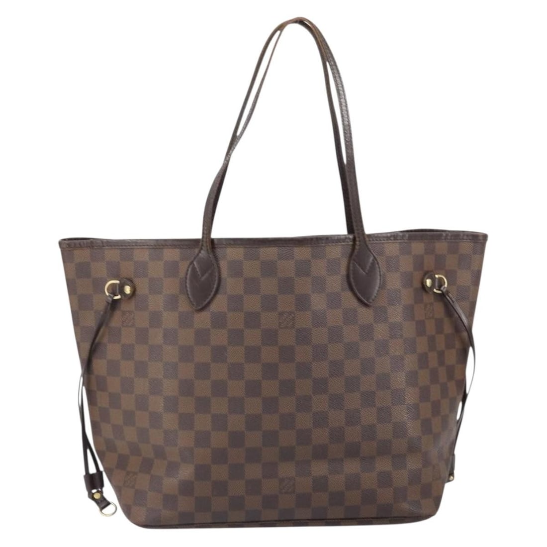 Brown Canvas Tote Bag Louis Vuitton Neverfull 32cm by 30cm by 17cm: Brown Canvas Tote Bag Louis Vuitton Neverfull 32cm by 30cm by 17cm Louis Vuitton Neverfull Tote in Damier canvas designed for women. The bag features a brown canvas exterior with leather handles and m