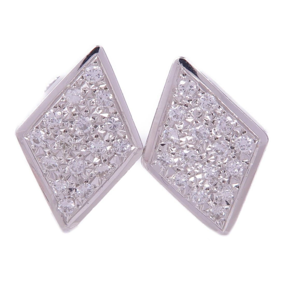 TASAKI 14K White Gold Diamond Earrings Clear Stone (1 of 6)