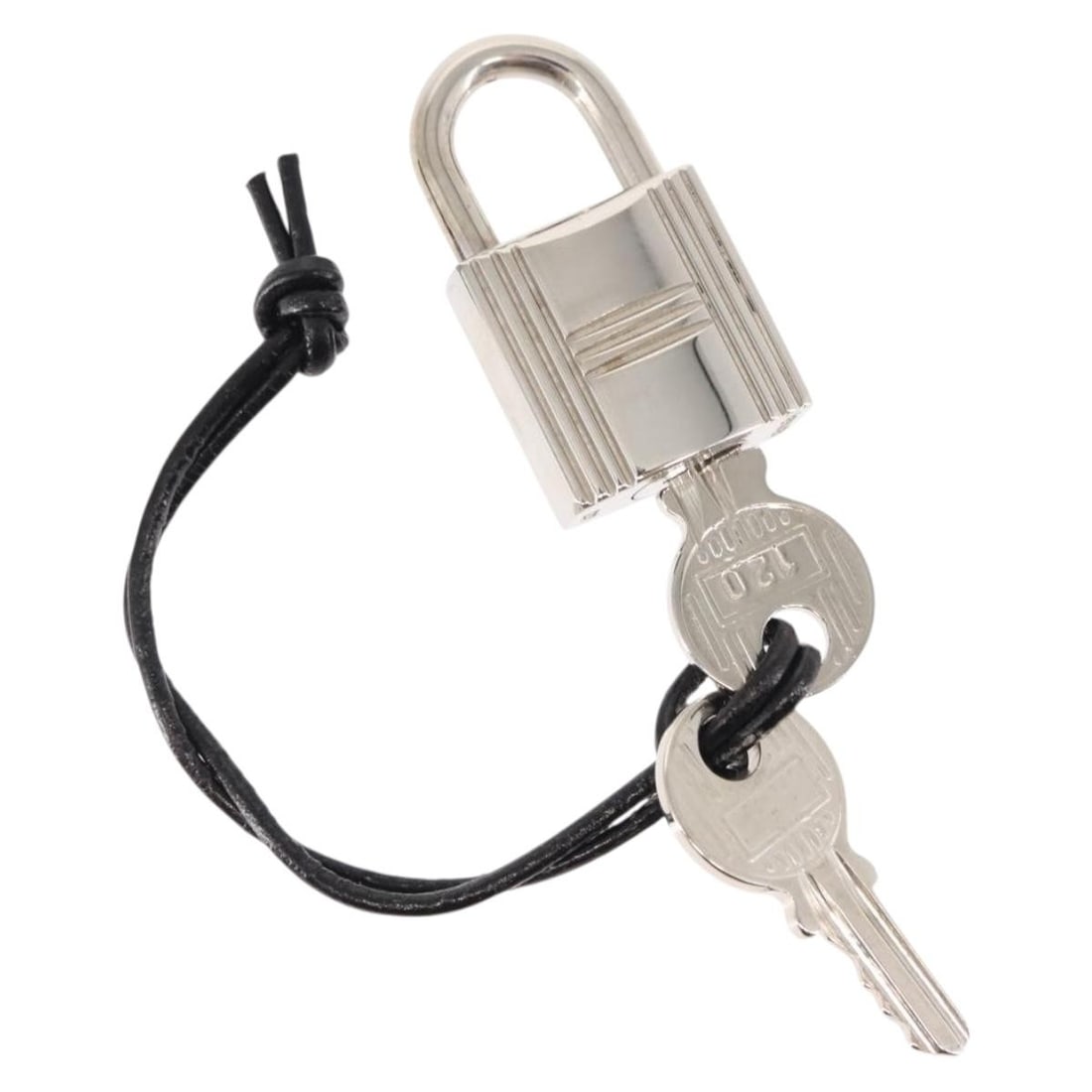 HERMES Silver Padlock Metal Accessory with Keys (1 of 6)