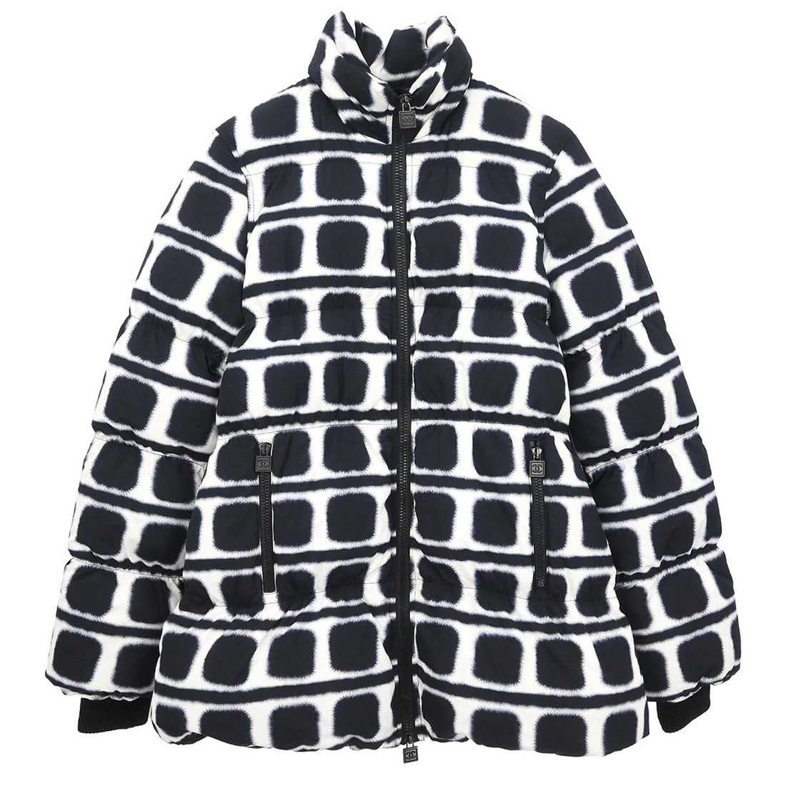 Chanel Black Sport Line Polyester Zip Jacket Size 36 (1 of 11)