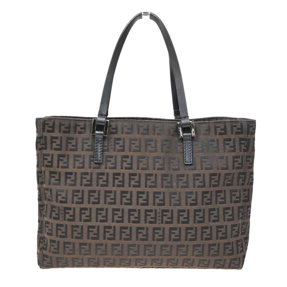 Fendi Brown Zucchino Canvas Tote Vintage Shopping Bag (1 of 14)