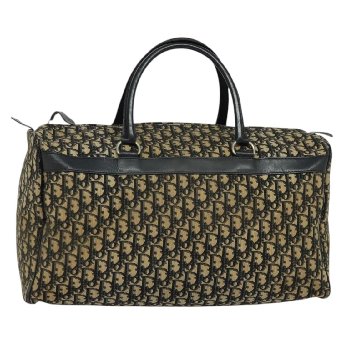 Vintage Diorissimo Canvas Boston Bag Christian Dior Navy 47cm: Vintage Diorissimo Canvas Boston Bag Christian Dior Navy 47cm This Christian Dior Vintage Trotter Boston Bag is crafted from navy Diorissimo canvas and designed for unisex use. The bag features leathe