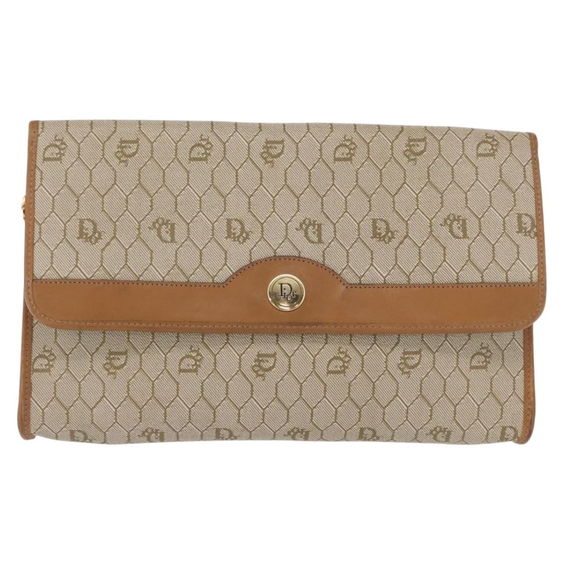 Christian Dior Honeycomb Canvas Shoulder Bag Vintage Beige 28cm: Christian Dior Honeycomb Canvas Shoulder Bag Vintage Beige 28cm This vintage Christian Dior handbag features a beige canvas body with the iconic honeycomb chain design. It is designed for women and me