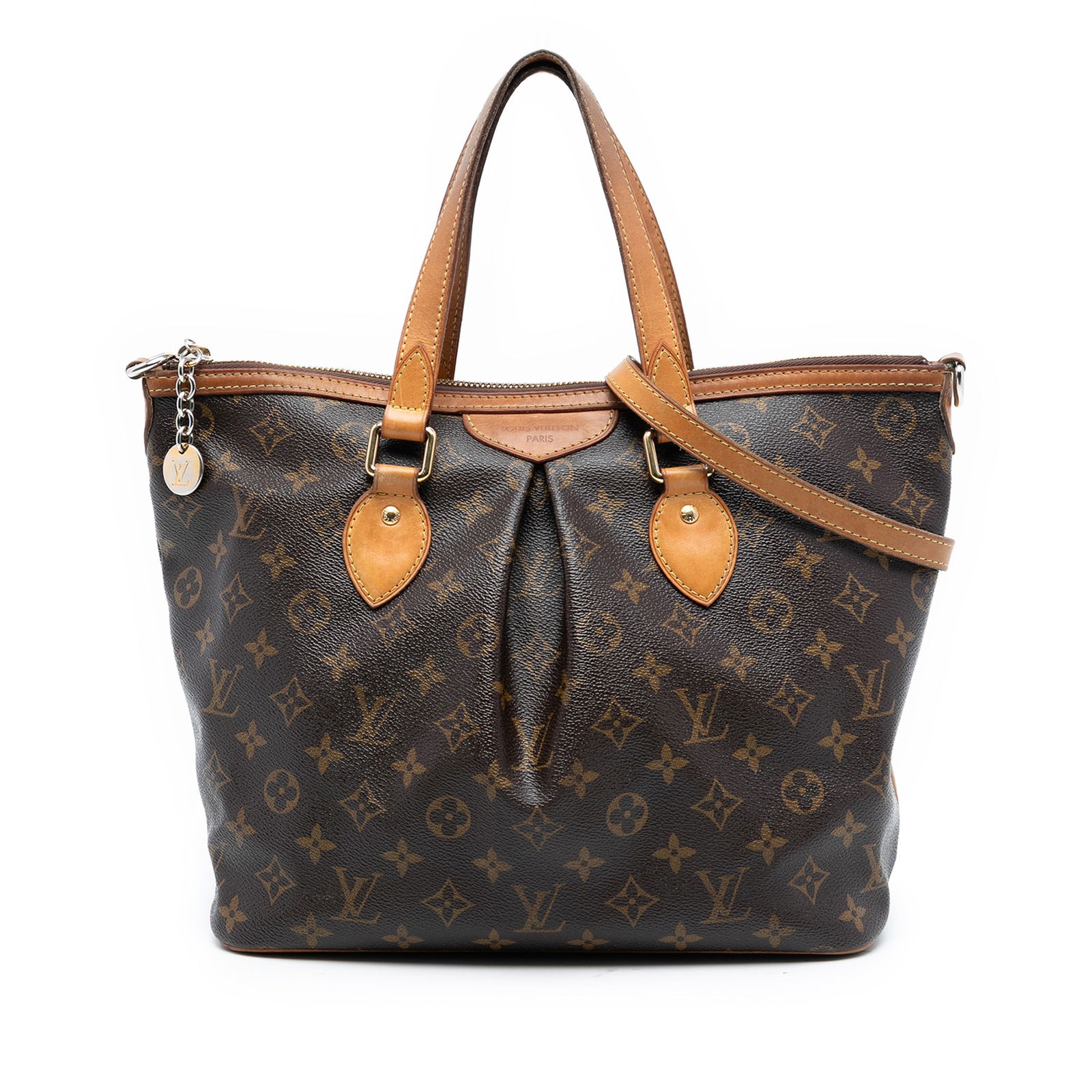 Louis Vuitton Palermo PM Monogram Canvas Shoulder Bag with Leather Trim (1 of 7)