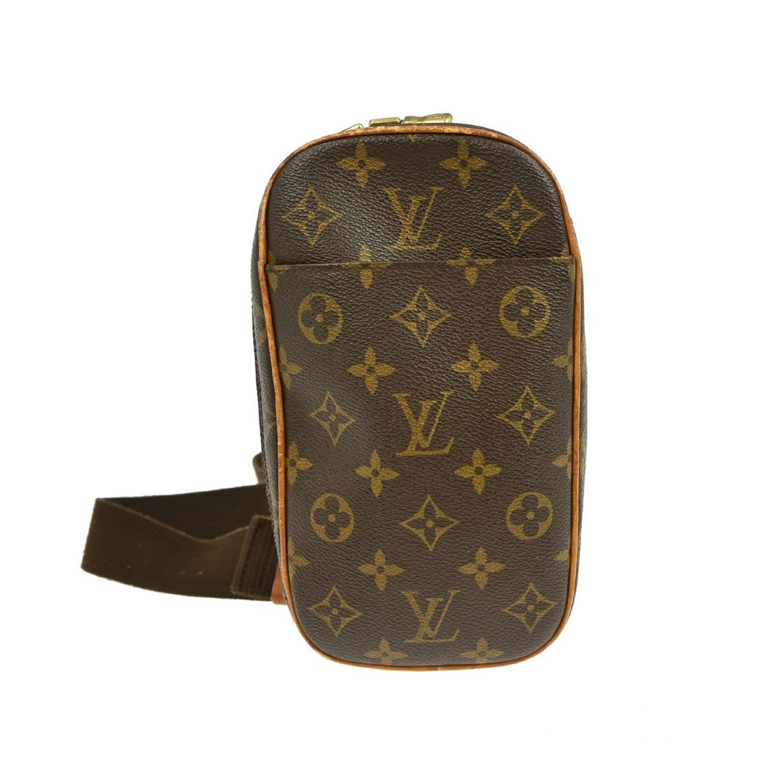 Louis Vuitton Pochette Gange Monogram Canvas Bum Bag M51870: Louis Vuitton Pochette Gange Monogram Canvas Bum Bag M51870 This Louis Vuitton Monogram Pochette Gange bum bag is crafted from signature monogram canvas with a brown colorway and gold-tone hardware. T