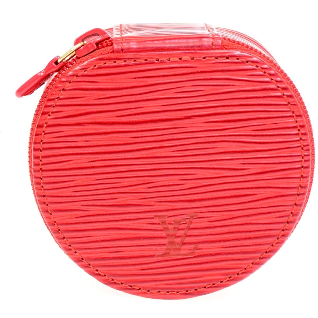 Red Leather Jewelry Case Ecrin by Louis Vuitton: Red Leather Jewelry Case Ecrin by Louis Vuitton This Louis Vuitton Ecrin Bijoux jewelry case is crafted from red Epi leather, designed specifically for women. Compact and elegant, it provides secure s