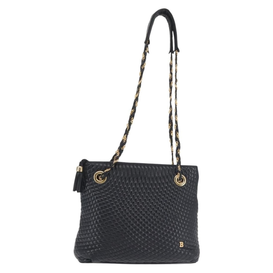 BALLY Navy Gold Leather Chain Shoulder Bag BA6225: BALLY Navy Gold Leather Chain Shoulder Bag BA6225 This BALLY Chain Shoulder Bag is a chic accessory that combines style and functionality. Crafted from quality leather, it features a striking navy and