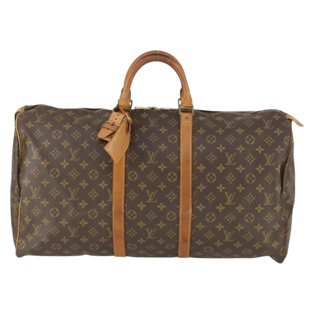 Louis Vuitton Keepall Monogram Canvas Travel Bag 55cm: Louis Vuitton Keepall Monogram Canvas Travel Bag 55cm This Louis Vuitton Keepall Bag features the iconic Monogram Canvas and is designed for unisex use. The bag is brown and made in France. It shows s