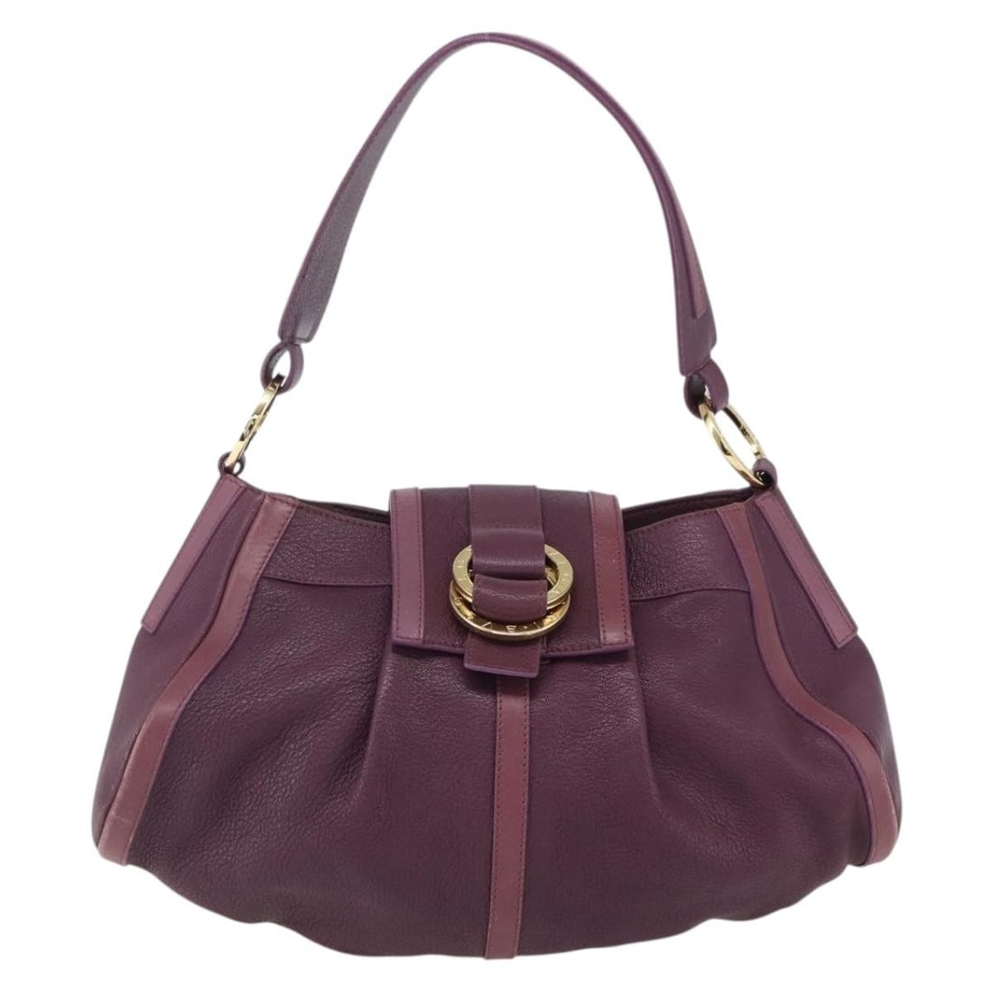 Chandra Satchel Purple Leather Shoulder Bag by Bvlgari (1 of 18)