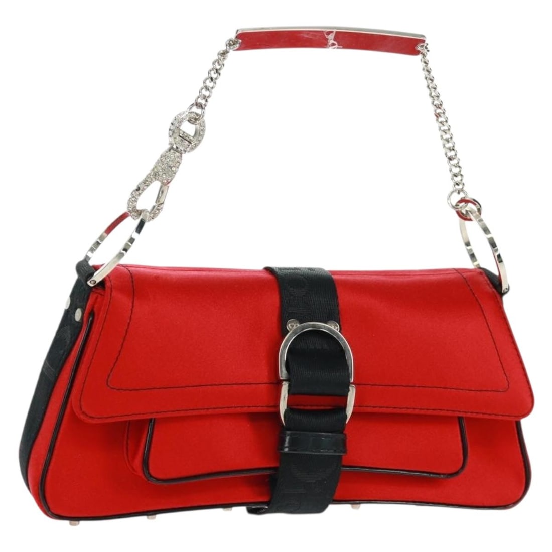 Red Satin Hardcore Clutch by Christian Dior for Women: Red Satin Hardcore Clutch by Christian Dior for Women This Christian Dior Hardcore Clutch for women features a striking red satin exterior. The clutch is crafted in Italy and is presented in very good