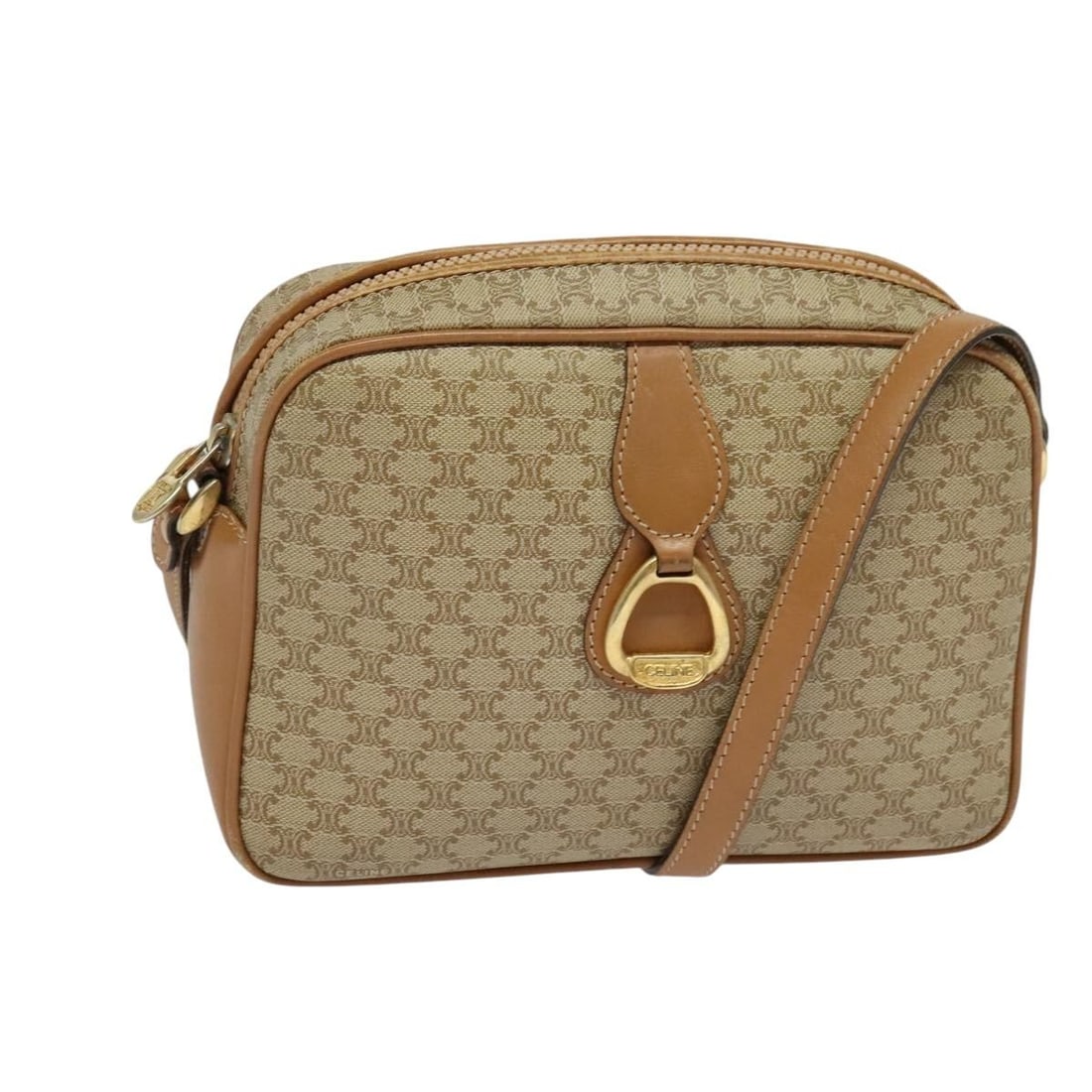 Celine Macadam Beige Canvas Shoulder Bag 22cm by 15cm by 7cm (1 of 18)