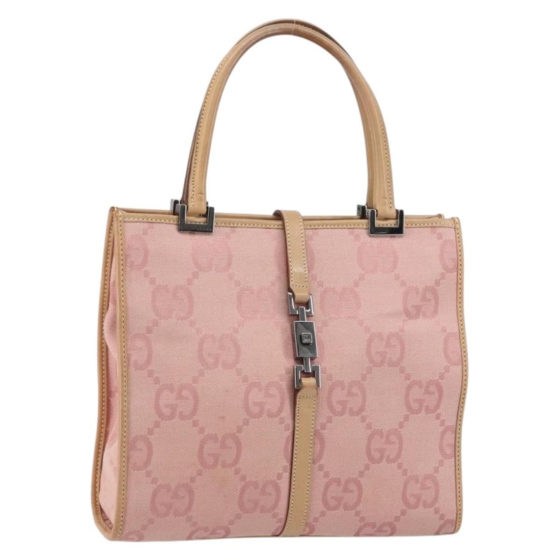 Pink Canvas Gucci Jackie Vintage Shoulder Bag 24cm x 22cm (1 of 18)