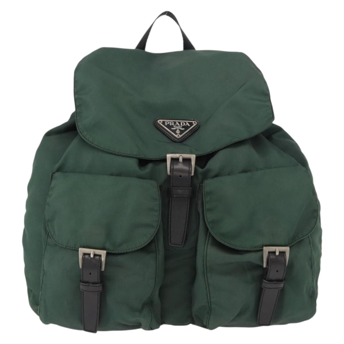 Green Prada Tessuto Nylon Backpack with Double Front Pockets (1 of 18)
