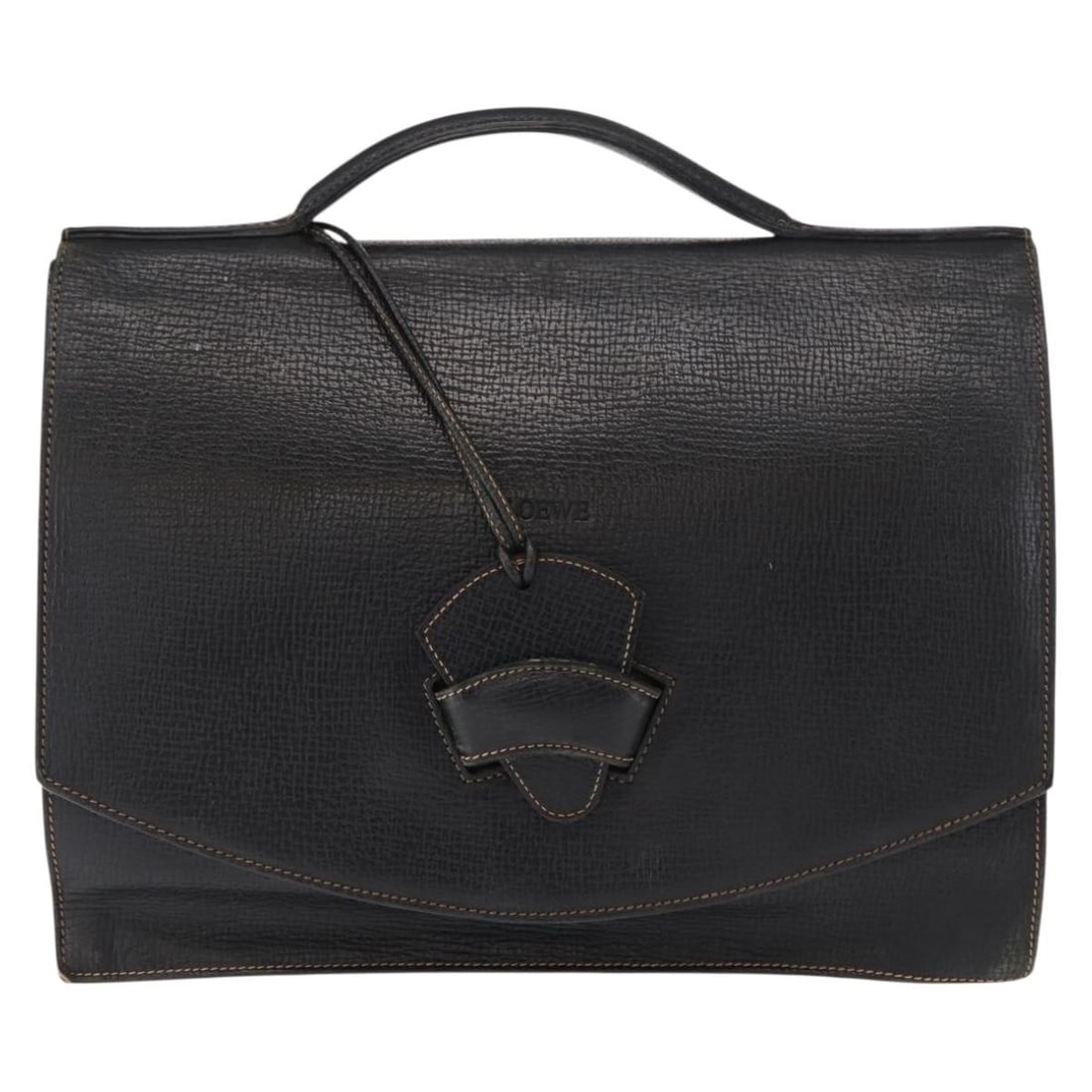 Barcelona Business Tote by Loewe in Black Leather Unisex (1 of 18)