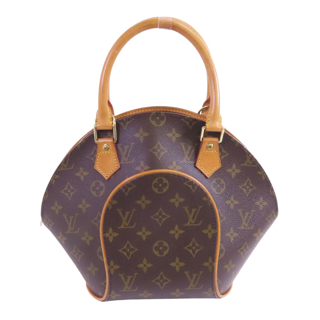 LOUIS VUITTON Elipse PM Handbag M51127 Monogram Brown GHW: LOUIS VUITTON Elipse PM Handbag M51127 Monogram Brown GHW This Louis Vuitton Elipse PM Handbag showcases the iconic Monogram pattern crafted from durable PVC coated canvas. The elegant brown exterior