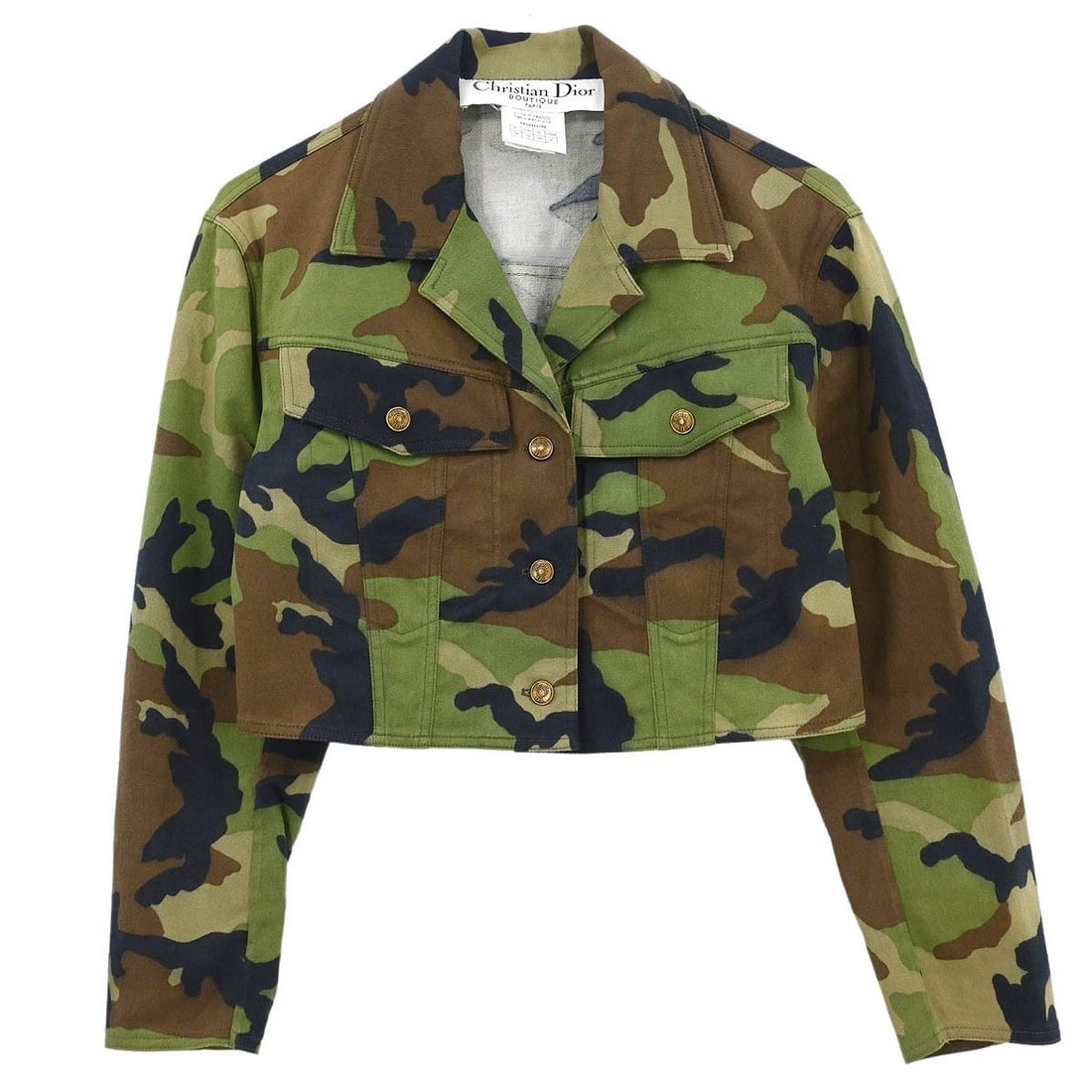 Khaki Camouflage Mid-Length Jacket by Christian Dior Size 38 (1 of 10)