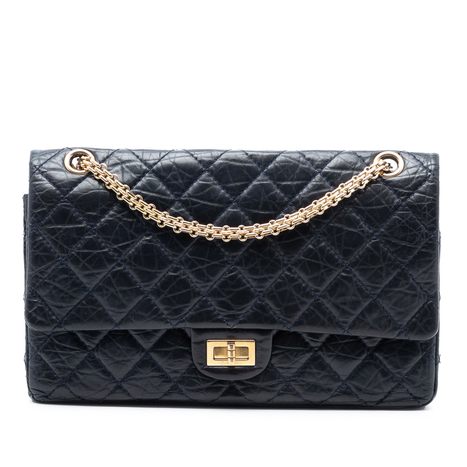 Chanel Reissue 2.55 Aged Calfskin Quilted Double Flap Bag 226 Blue (1 of 7)