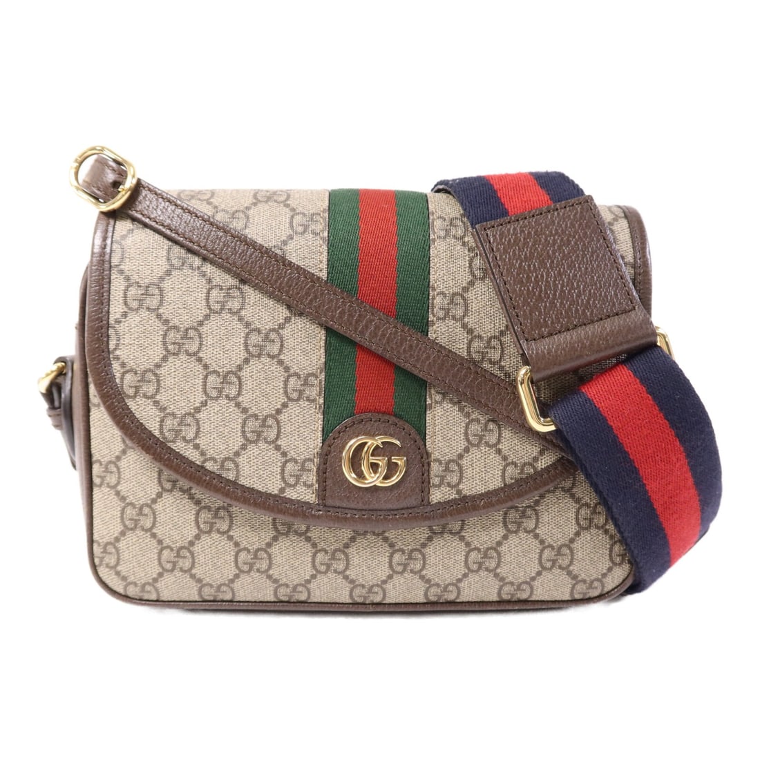 GUCCI Ophidia Brown GG Shoulder Bag with Gold Hardware Coated Canvas: GUCCI Ophidia Brown GG Shoulder Bag with Gold Hardware Coated Canvas This is a Gucci Ophidia GG shoulder bag crafted from durable PVC coated canvas in brown. The bag features a classic design, with a