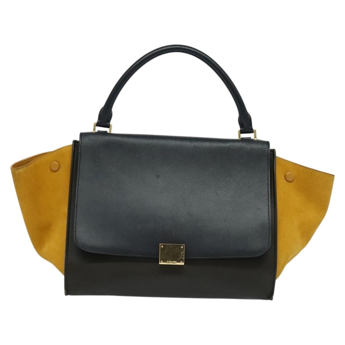 Celine Trapeze Handbag Multicolor Leather and Suede (1 of 18)