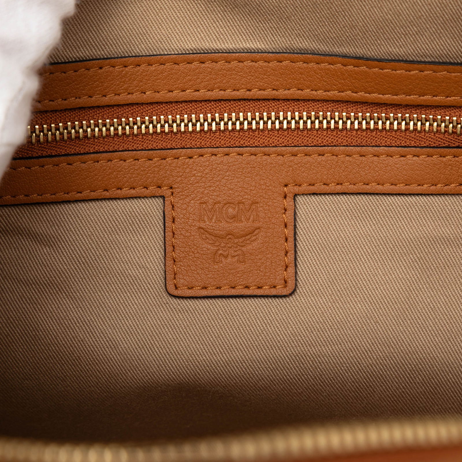 MCM Visetos Essential Disco Brown Coated Canvas Satchel with Strap - 5