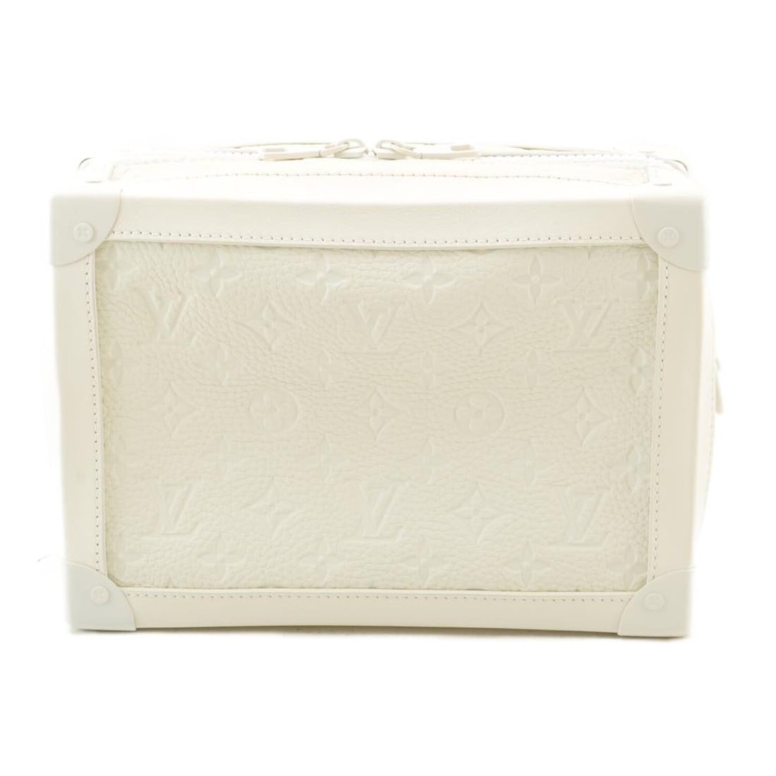 Louis Vuitton White Monogram Taurillon Soft Trunk Leather Bag 25cm (1 of 18)