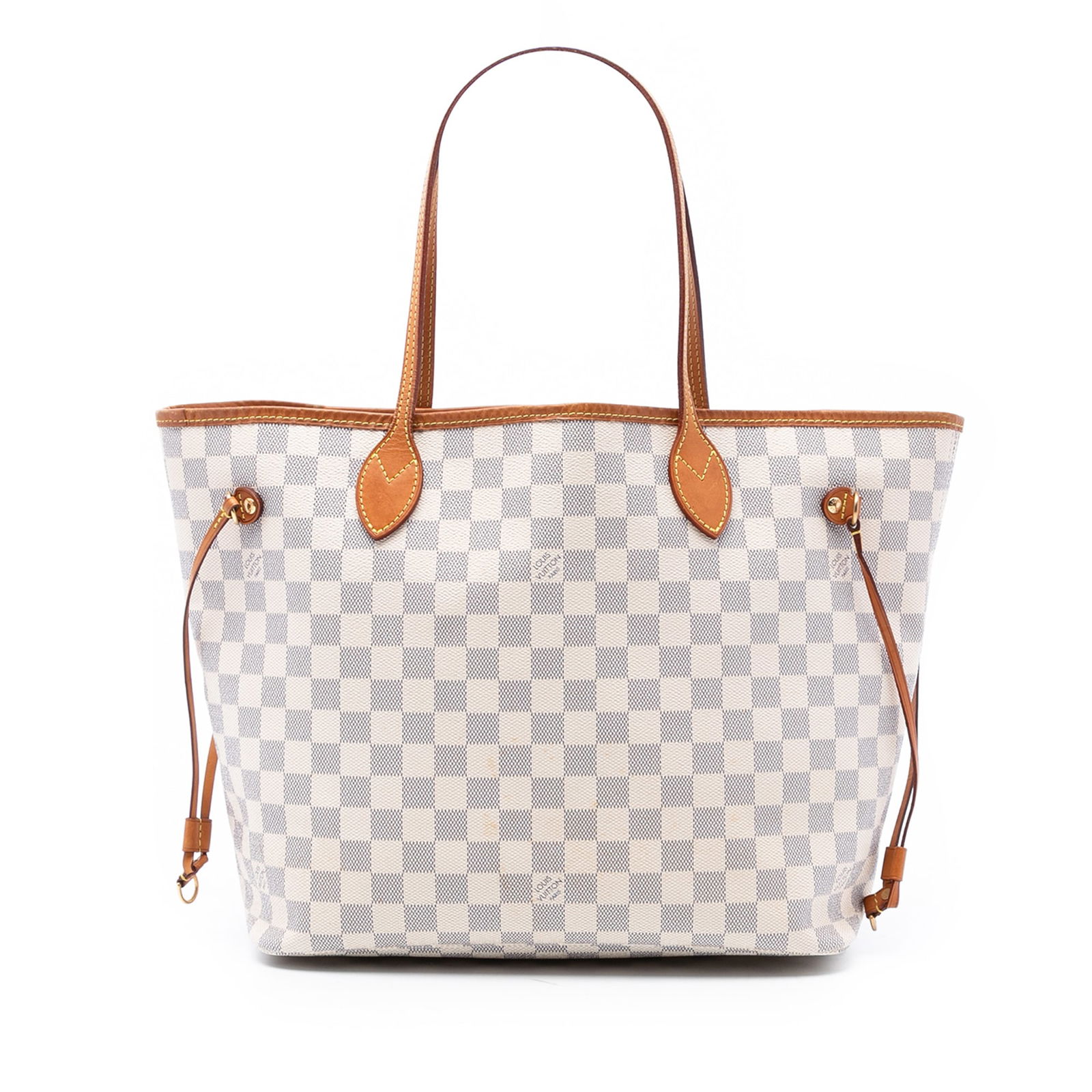 Louis Vuitton Neverfull MM Tote in Damier Azur Canvas with Vachetta Trim (1 of 7)