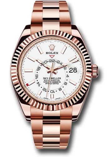 2019 Rolex SkyDweller 326935 Oyster Bracelet White Dial New Style Card: 2019 Rolex SkyDweller 326935 Oyster Bracelet White Dial New Style Card This Rolex Sky-Dweller features a white dial with a fluted bezel and Oyster bracelet. The watch is a men's model, reference numbe