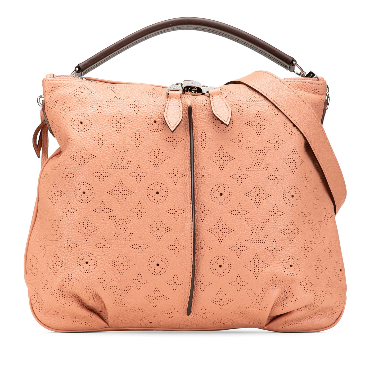 Louis Vuitton Monogram Mahina Selene PM Pink Leather Handbag: Louis Vuitton Monogram Mahina Selene PM Pink Leather Handbag The Louis Vuitton Monogram Mahina Selene PM is a stylish and functional handbag crafted from premium leather. This elegant bag features a f