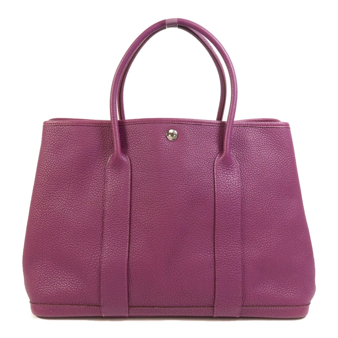 Hermes GardenParty PM Purple Calfskin Tote with Palladium Hardware (1 of 18)