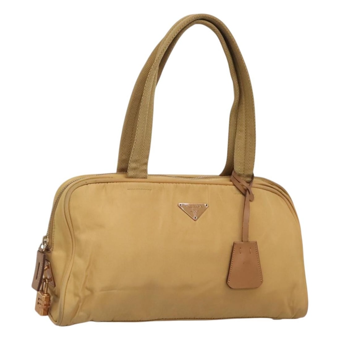 Prada Nylon Vintage Women's Handbag Gold 31cm x 16cm x 8cm (1 of 18)