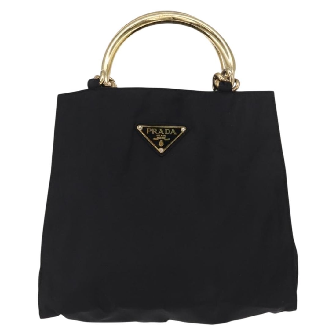 Prada Tessuto Nylon Tote with Metal Handles Black 29cm by 25cm by 10cm (1 of 18)