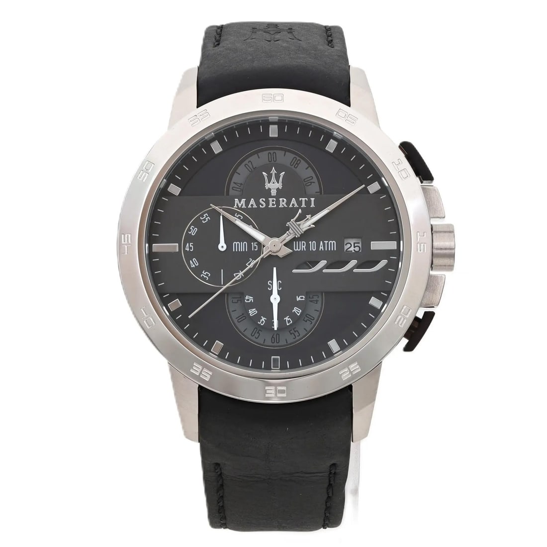 Maserati Ingegno 45mm Stainless Steel Black Dial Quartz Men's Watch: Maserati Ingegno 45mm Stainless Steel Black Dial Quartz Men's Watch This Maserati Ingegno wristwatch combines elegance and functionality with its 45 mm stainless steel case and striking black dial. De