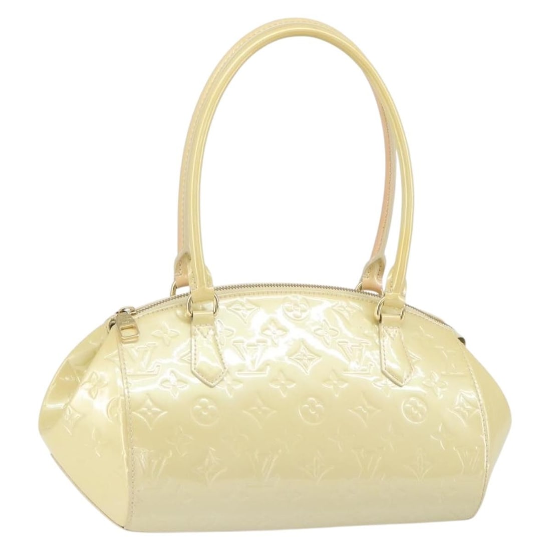 Louis Vuitton Sherwood PM Monogram Vernis Broncorail Patent Leather Handbag M91491: Louis Vuitton Sherwood PM Monogram Vernis Broncorail Patent Leather Handbag M91491 This Louis Vuitton Monogram Vernis Sherwood PM handbag features a glossy patent leather exterior in the Broncorail co