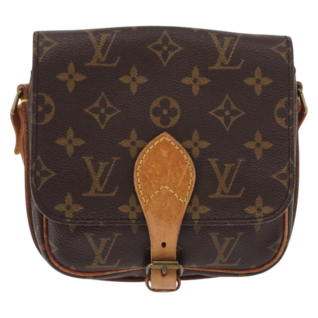 Louis Vuitton Brown Monogram Canvas Cartouchiere Purse 17x15x5cm: Louis Vuitton Brown Monogram Canvas Cartouchiere Purse 17x15x5cm This Louis Vuitton Cartouchiere handbag for women features the iconic monogram canvas in brown. It has a compact design with dimensions