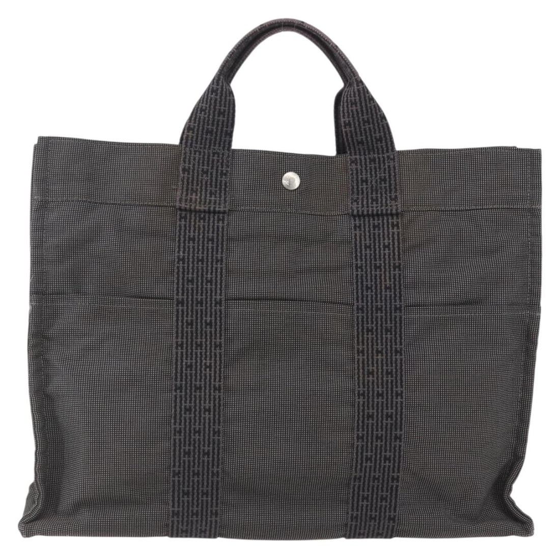 Fourre-tout Herline Canvas Tote Bag Gray by Hermes (1 of 18)
