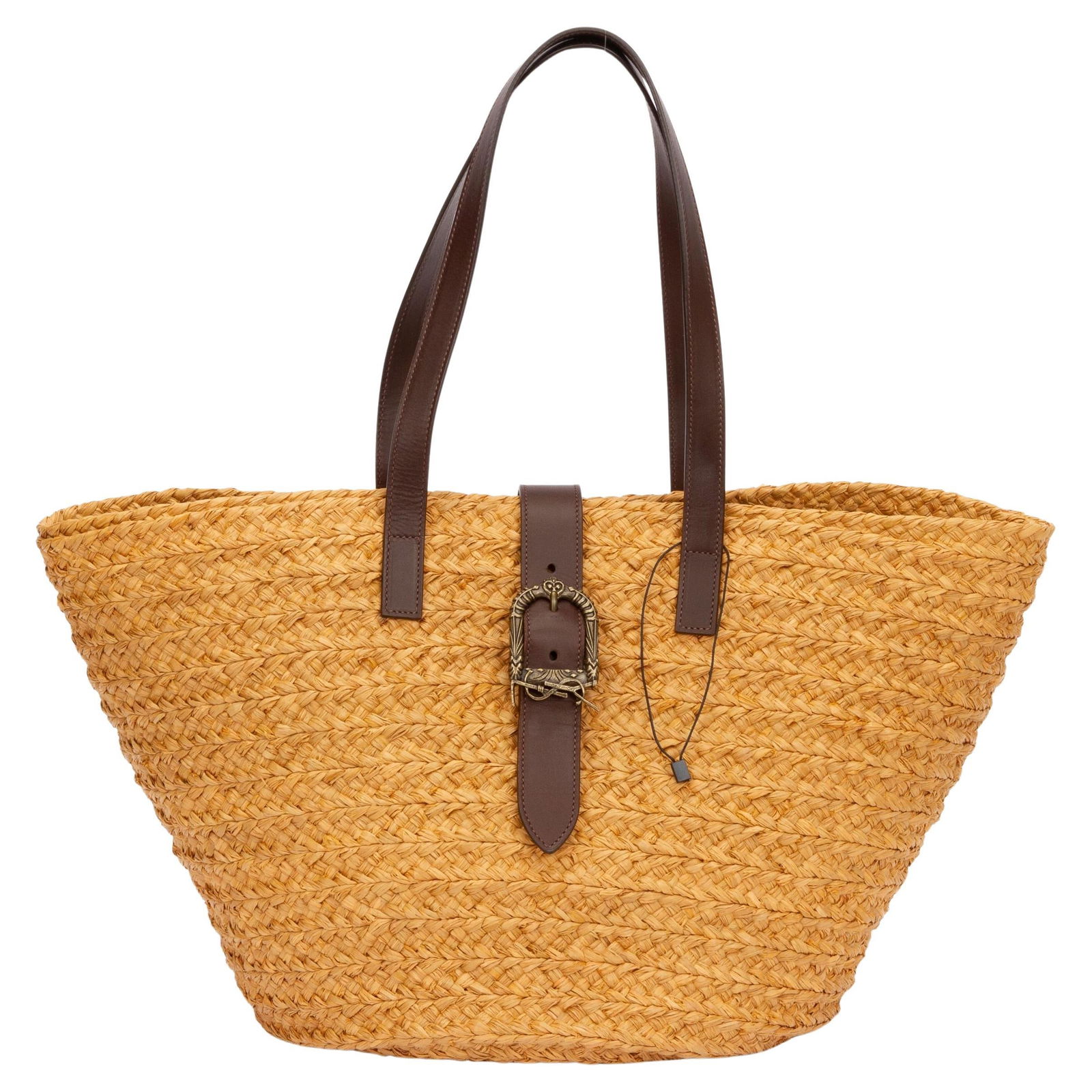 Yves Saint Laurent Beige Wicker Bag with Tag and Dust Cover (1 of 8)