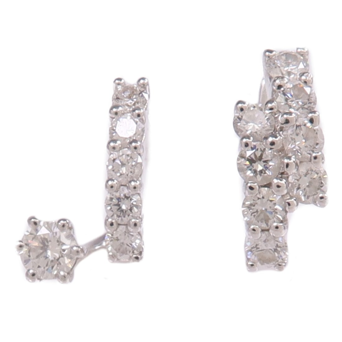 Diamond Pierced Earrings in 18K White Gold by JEWELRY (1 of 8)