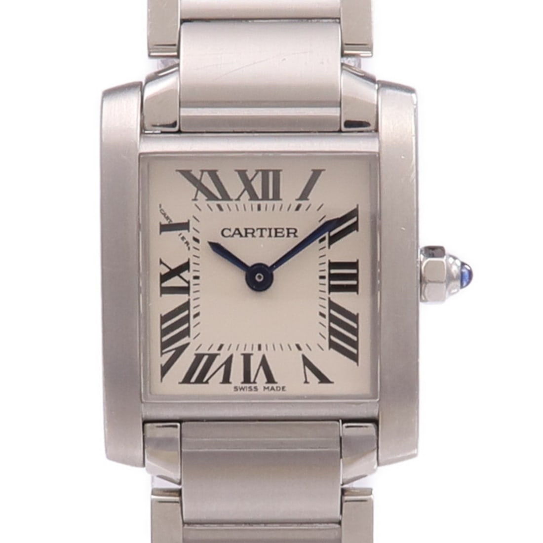 Cartier Tank Francaise W51008Q3 Stainless Steel Quartz Wristwatch White Dial (1 of 18)