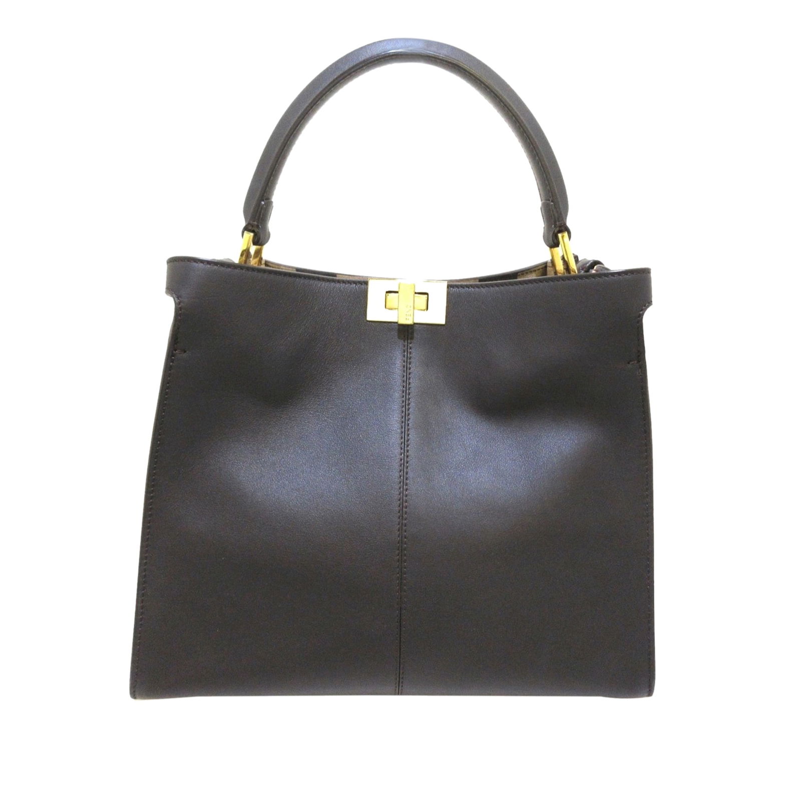 Fendi Peekaboo X Lite Medium Black Leather Satchel: Fendi Peekaboo X Lite Medium Black Leather Satchel The Fendi Peekaboo X Lite Medium satchel exudes elegance and practicality. Crafted from high-quality leather, this stylish bag features a rolled leat