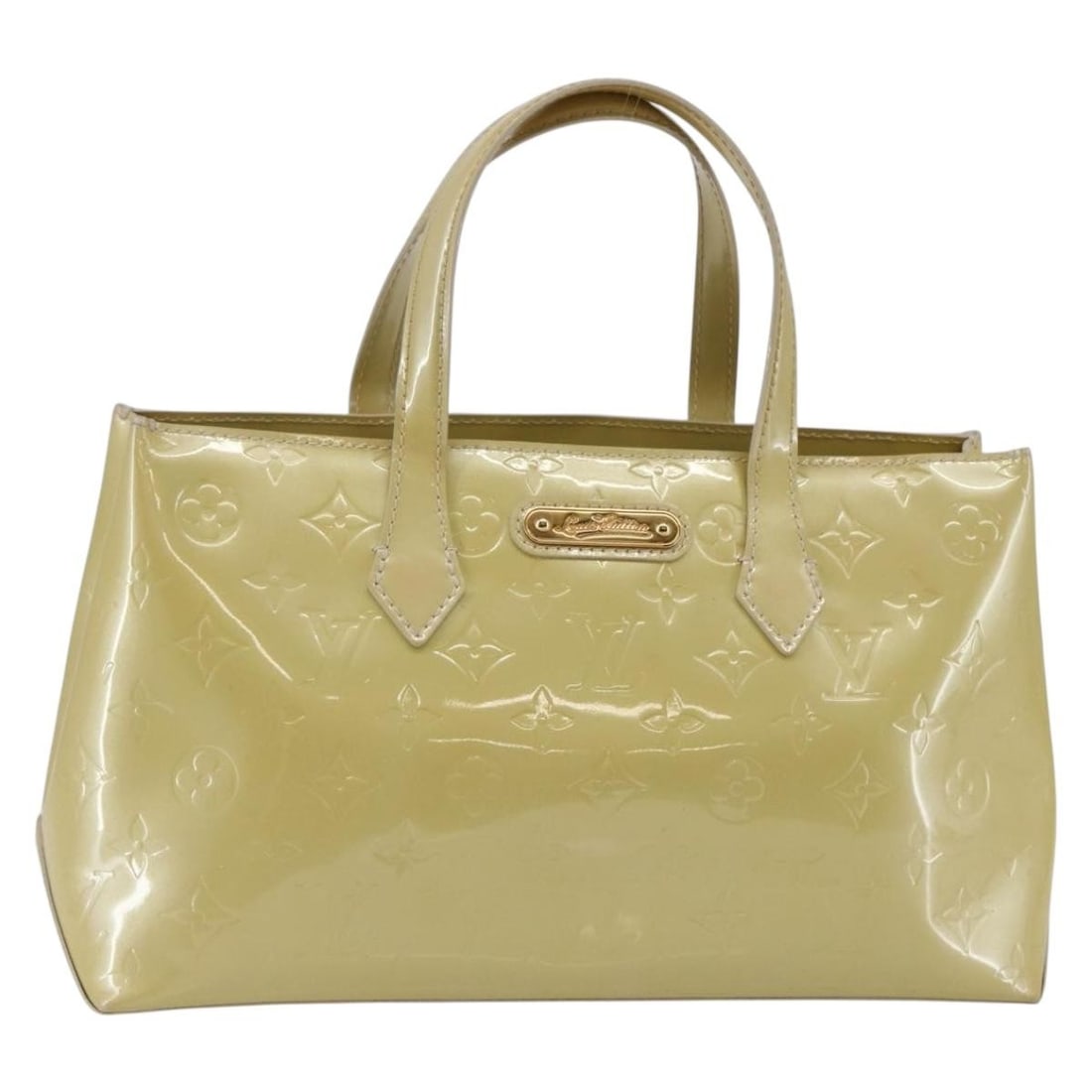 LOUIS VUITTON Monogram Vernis Wilshire PM Hand Bag Broncorail M91452 Authentic (1 of 18)