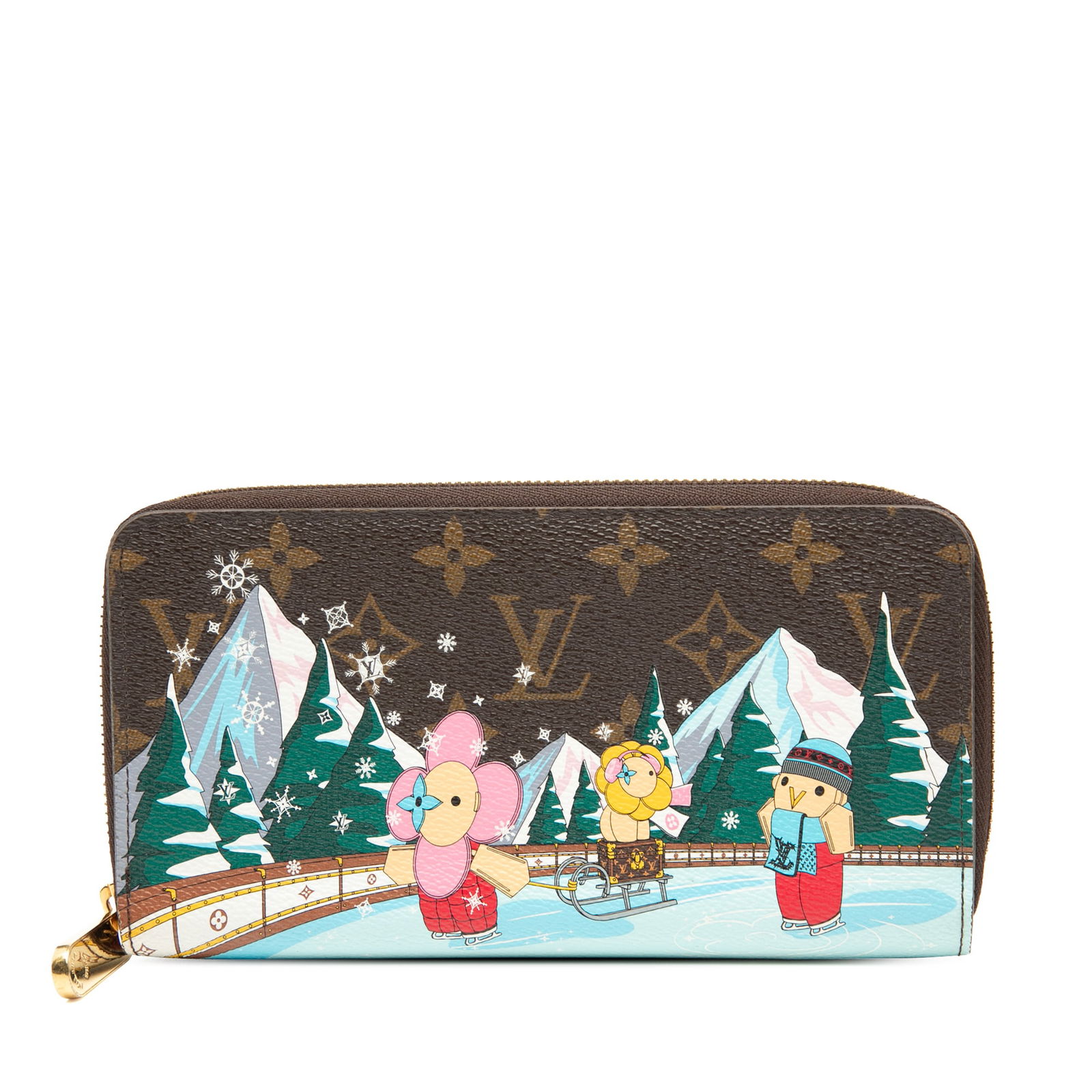 Louis Vuitton Monogram Vivienne Holiday Zippy Long Wallet: Louis Vuitton Monogram Vivienne Holiday Zippy Long Wallet The Louis Vuitton Monogram Vivienne Holiday Zippy Long Wallet is a stylish accessory crafted from printed monogram canvas. This wallet feature