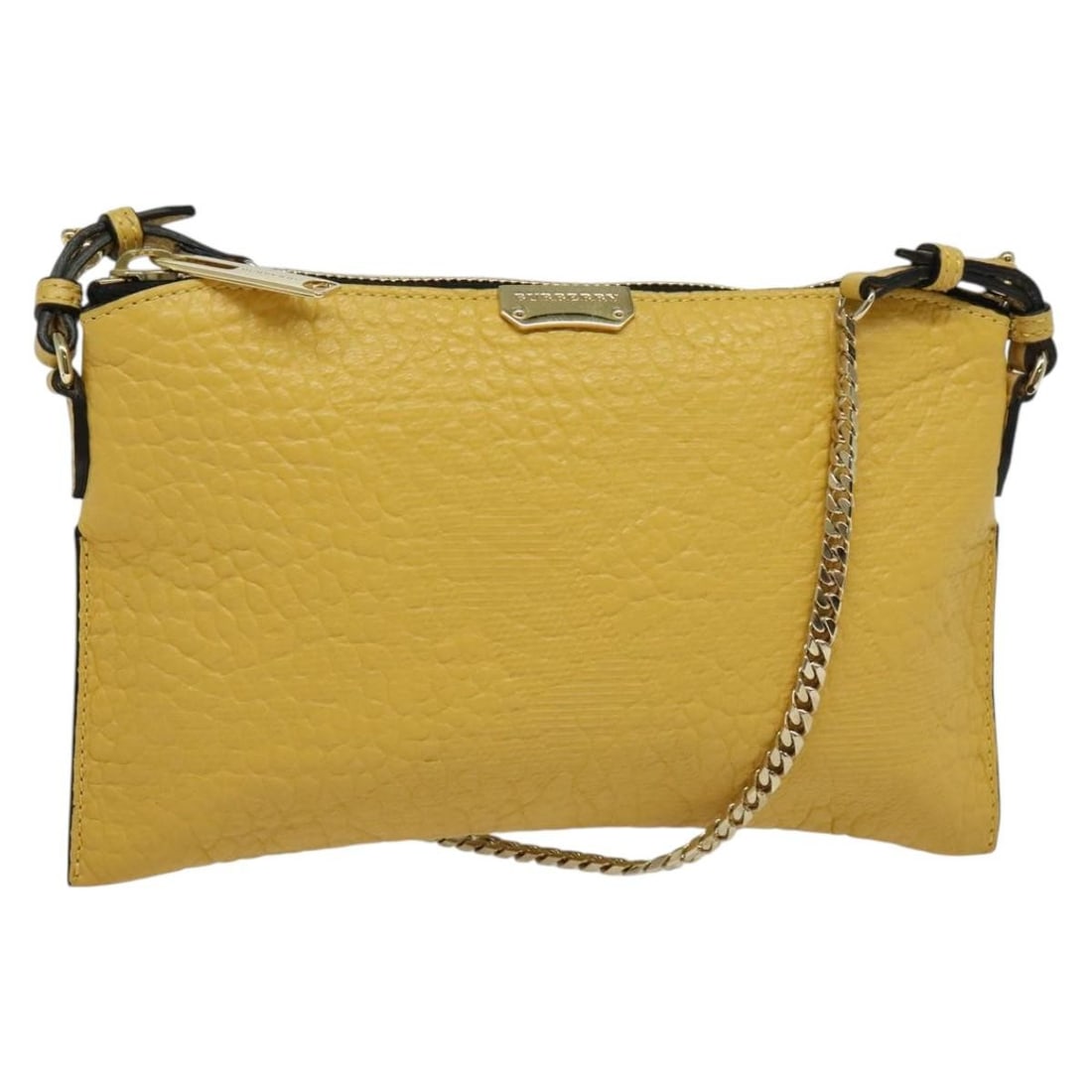 Burberry Yellow Gold Leather Chain Shoulder Bag Auth ROSCALB5SIB: Burberry Yellow Gold Leather Chain Shoulder Bag Auth ROSCALB5SIB This elegant BURBERRY Chain Shoulder Bag is crafted from high-quality leather in a stunning yellow/gold hue. Perfect for both casual an