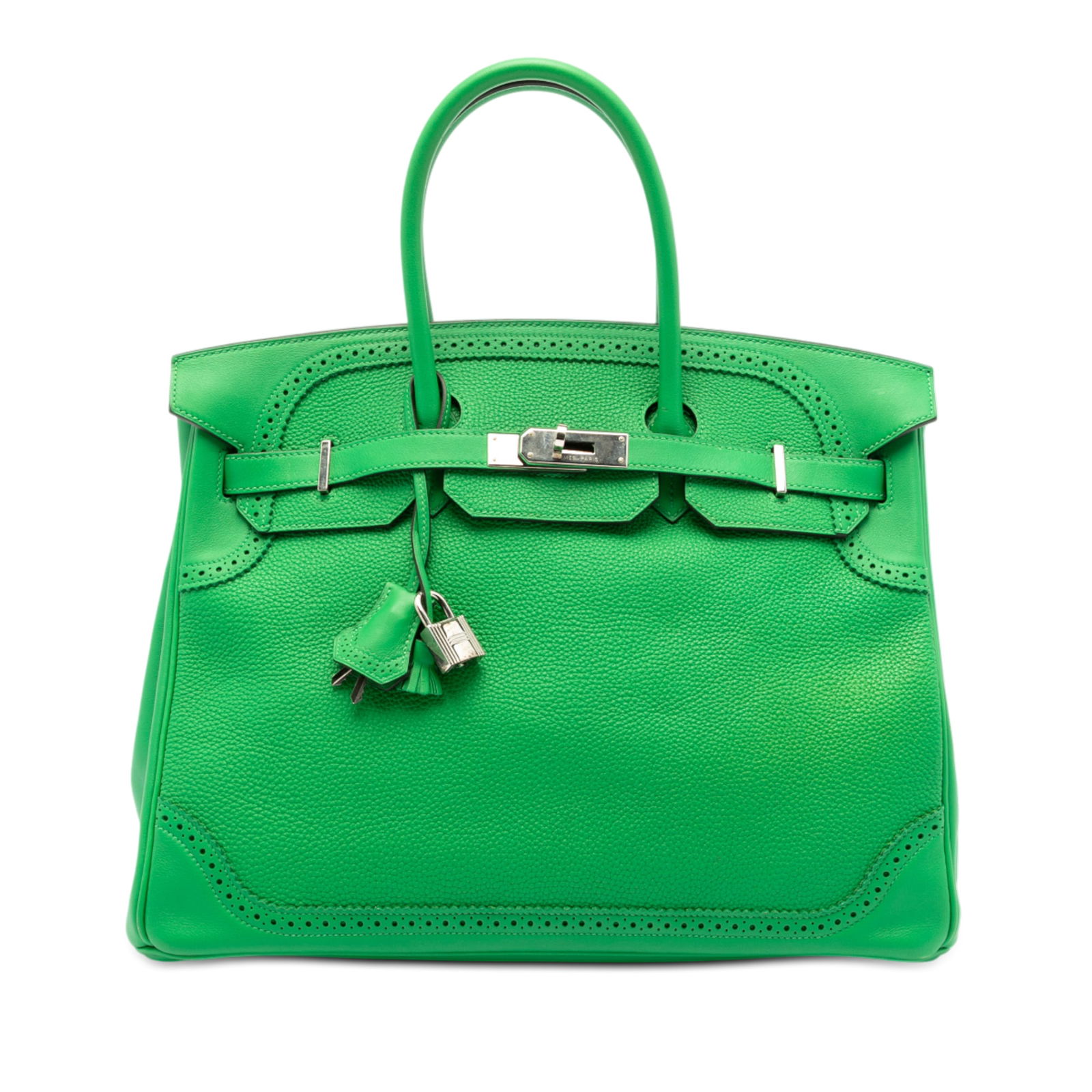 Hermes Ghillies Birkin 35 Togo Swift Leather Green Tote Bag (1 of 7)