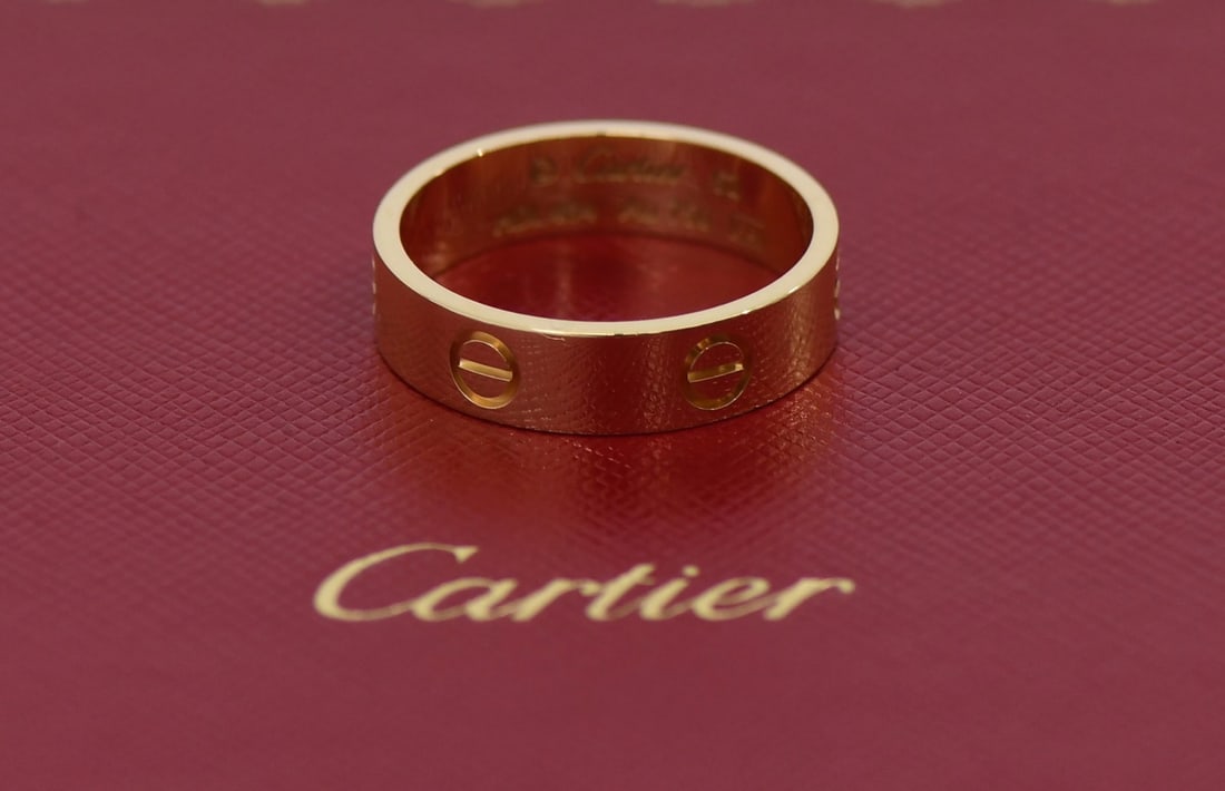 Cartier Love 18K Yellow Gold Band Ring Size 62 with Box and Receipt (1 of 4)
