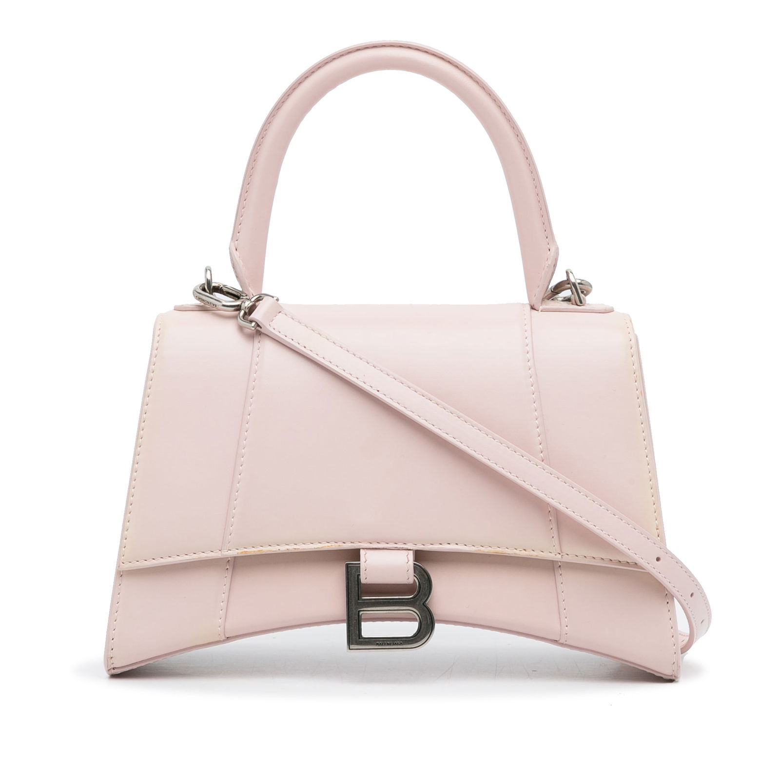 Balenciaga Hourglass S Satchel Pink Leather Bag Italy: Balenciaga Hourglass S Satchel Pink Leather Bag Italy Introducing the Balenciaga Hourglass S Satchel, a stylish and functional accessory perfect for any occasion. This exquisite bag features a durable
